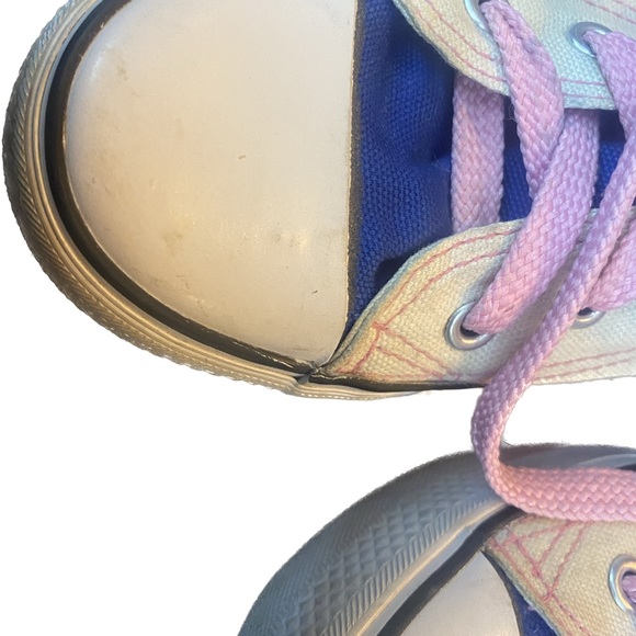 converse style high tops, pink blue and off white, virtually new - Picture 8 of 9